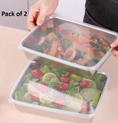 Non Stick Baking Pan Food Storage Box with Cover