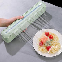 Magnetic Food Wrap Foil Portable Plastic Wrap Dispenser with Sliding Cutter