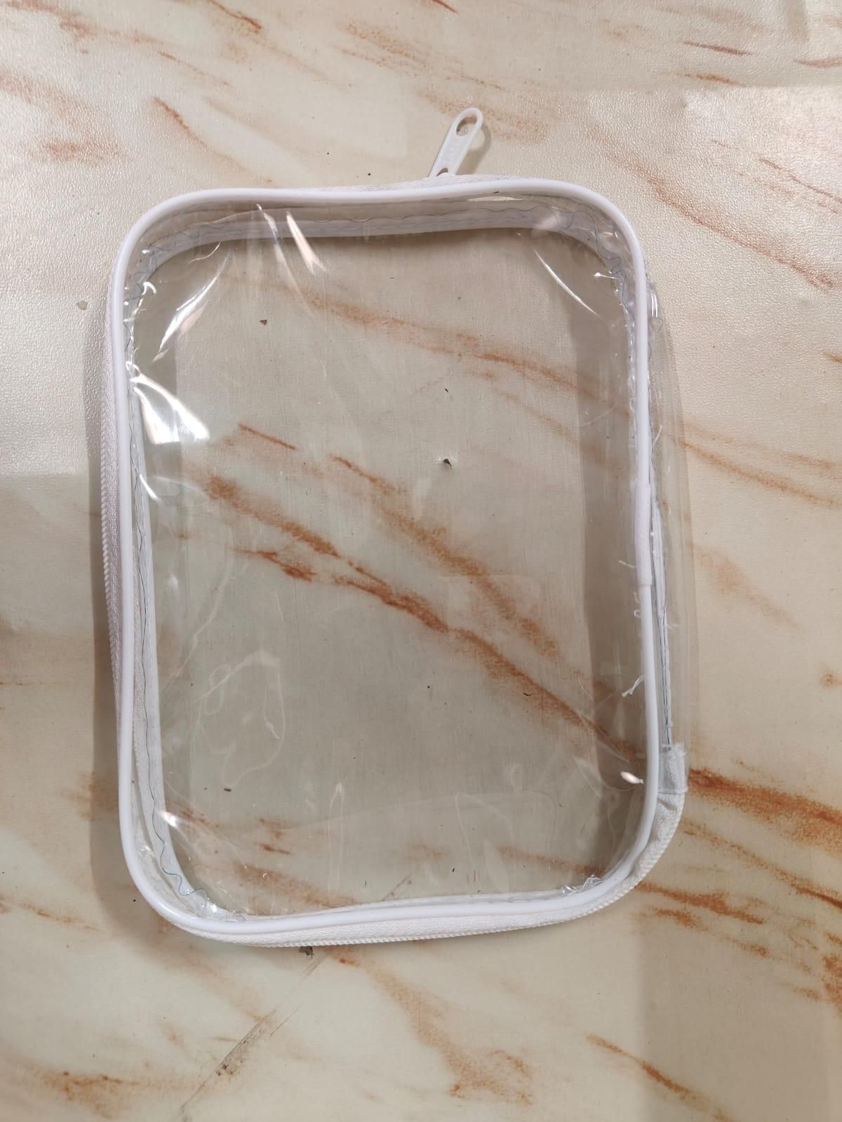 6 Pcs Clear Hard Zipper Pouches for Multipurpose Use