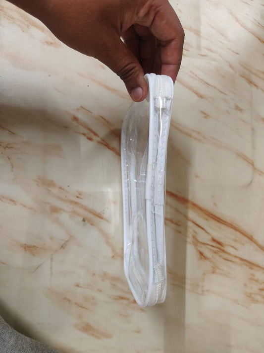 6 Pcs Clear Hard Zipper Pouches for Multipurpose Use