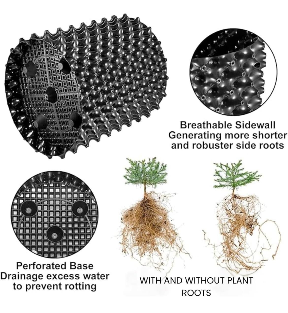 Air Pots/Air Pruning Grow Bags For Gardening (Large 12*15 Inch)