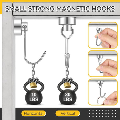 360� Rotation Heavy Duty Magnetic Hooks (Pack of 2)